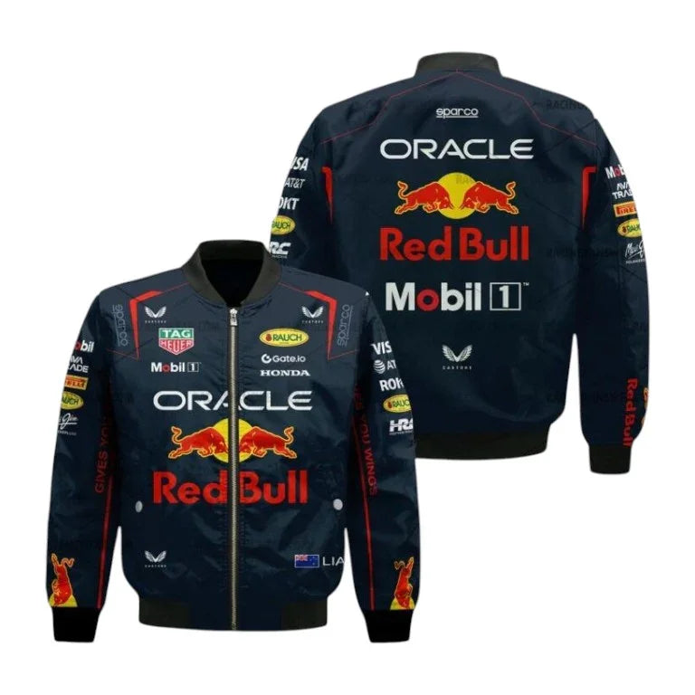 2025 Liam Lawson Red Bull Formula One Bomber Jacket - F1 Vintage Racewear