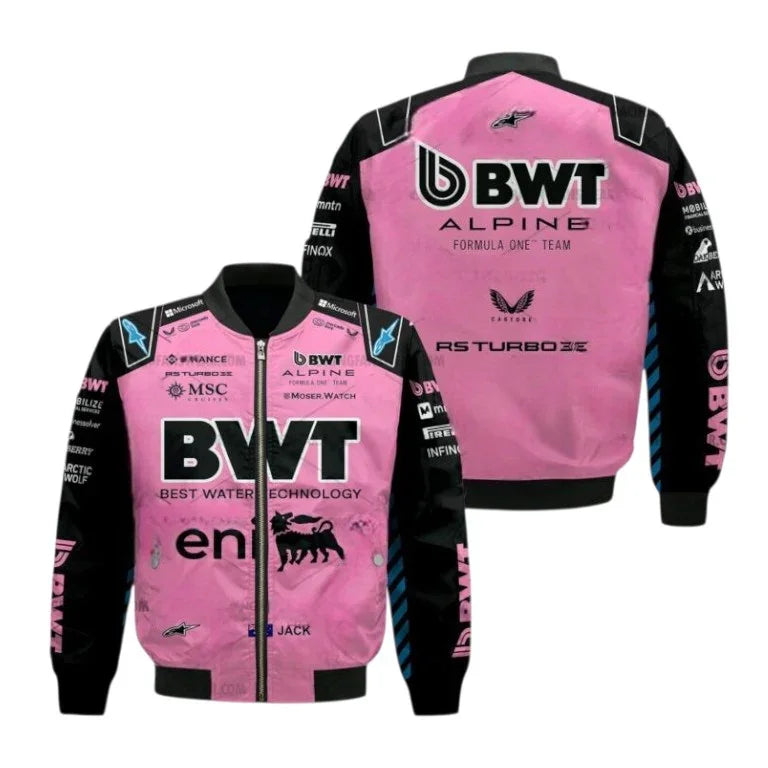 Jack Doohan 2025 BWT Alpine Formula One Bomber Jacket - F1 Vintage Racewear